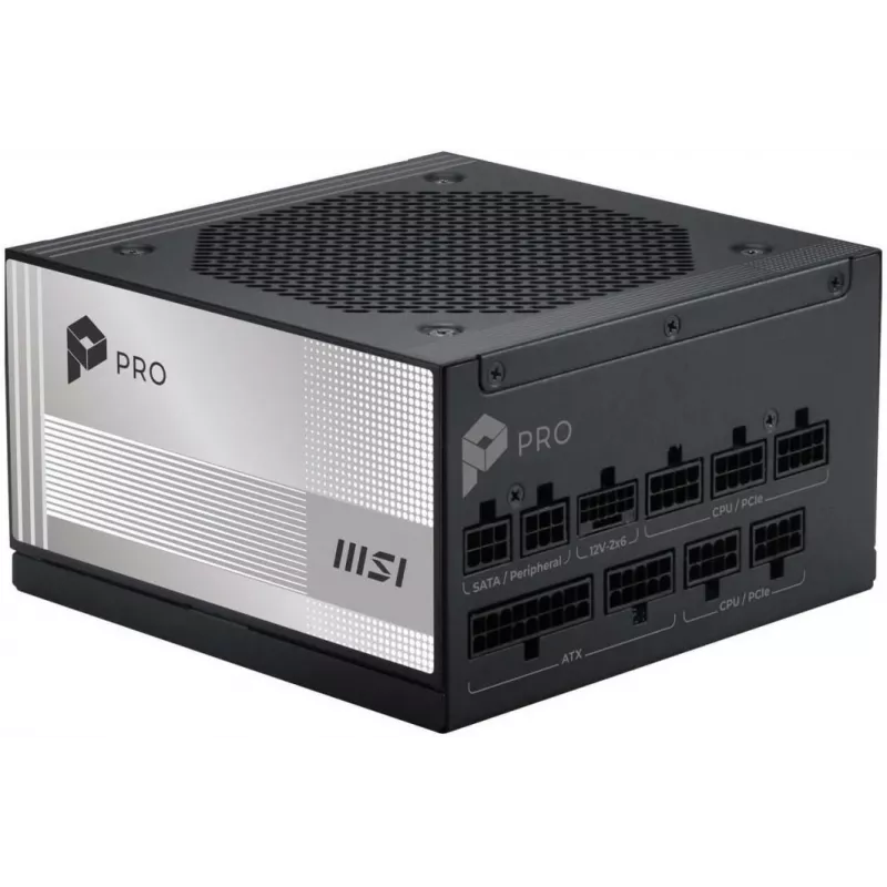 MSI PRO A850PL PCIE5 850W 80 PLUS Platinum ATX 3.0 volledig modulaire voeding