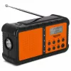 TechniSat TechniRadio Solar 2 DAB+/FM draagbare radio met zonnepaneel en slinger, zwart/oranje