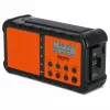 TechniSat TechniRadio Solar 2 DAB+/FM draagbare radio met zonnepaneel en slinger, zwart/oranje