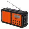 TechniSat TechniRadio Solar 2 DAB+/FM draagbare radio met zonnepaneel en slinger, zwart/oranje