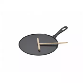 Le Creuset crêpepan van gietijzer 27 cm zwart
