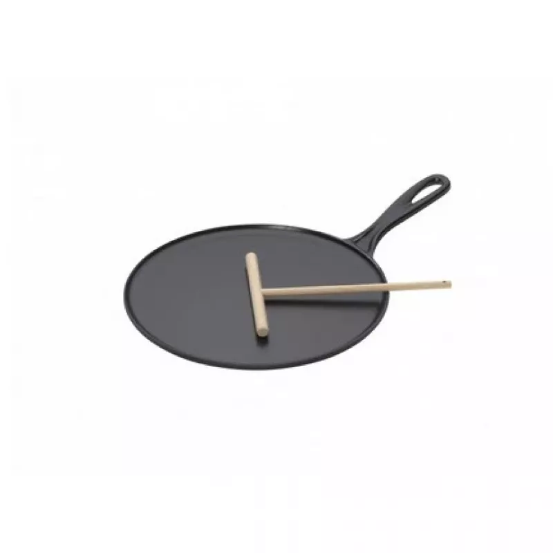 Le Creuset crêpepan van gietijzer 27 cm zwart