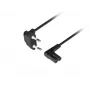 LANBERG CEE 7/16 naar IEC 320 C7 netsnoer 3m haaks VDE zwart