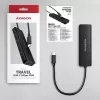 AXAGON HUE-C2C USB-C 5 Gbps reishub, 2x USB-A + 2x USB-C, USB-C Power IN, 19 cm kabel