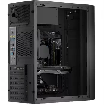 Logic Concept J23 PRO Black mid-tower computerbehuizing met gehard glas, USB-C, ARGB-ventilatoren