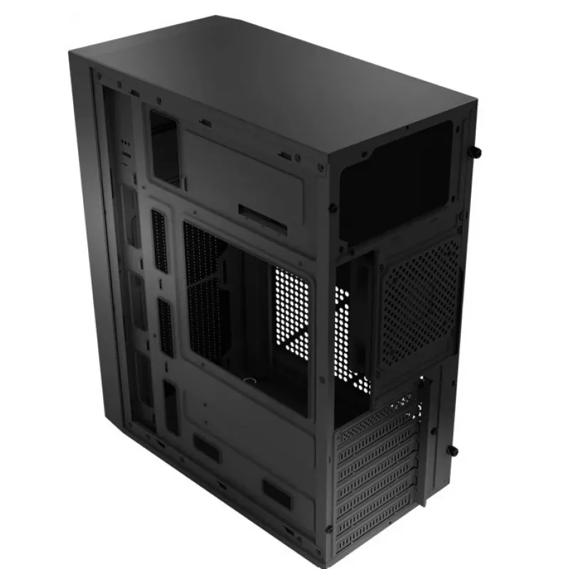 Logic Concept J23 PRO Black mid-tower computerbehuizing met gehard glas, USB-C, ARGB-ventilatoren