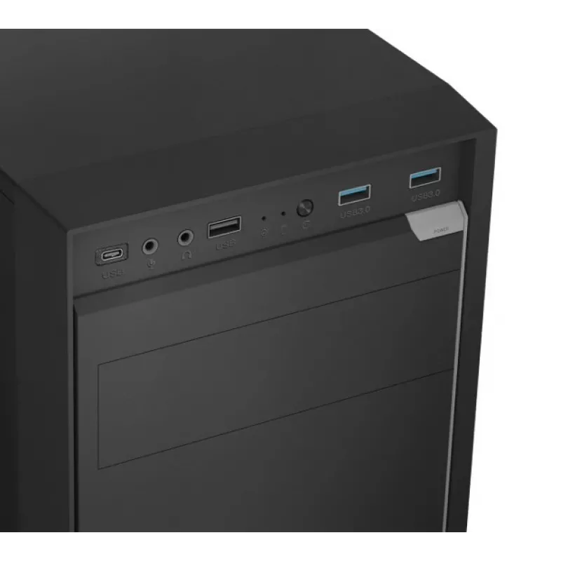 Logic Concept J23 PRO Black mid-tower computerbehuizing met gehard glas, USB-C, ARGB-ventilatoren