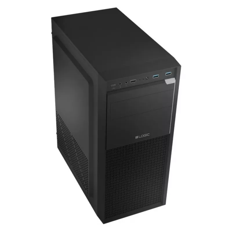 Logic Concept J23 PRO Black mid-tower computerbehuizing met gehard glas, USB-C, ARGB-ventilatoren