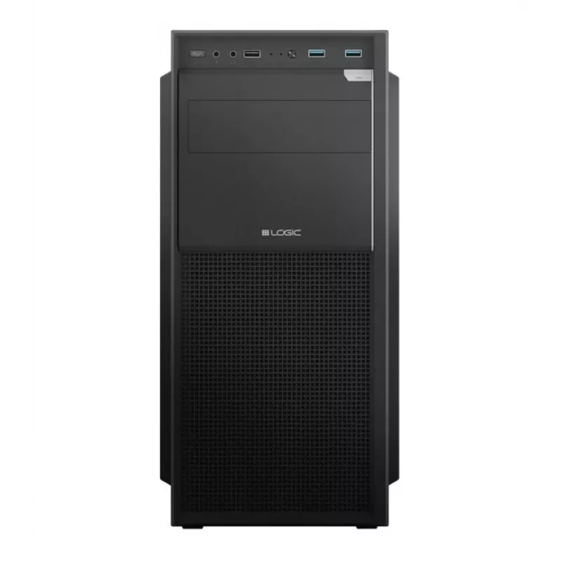 Logic Concept J23 PRO Black mid-tower computerbehuizing met gehard glas, USB-C, ARGB-ventilatoren