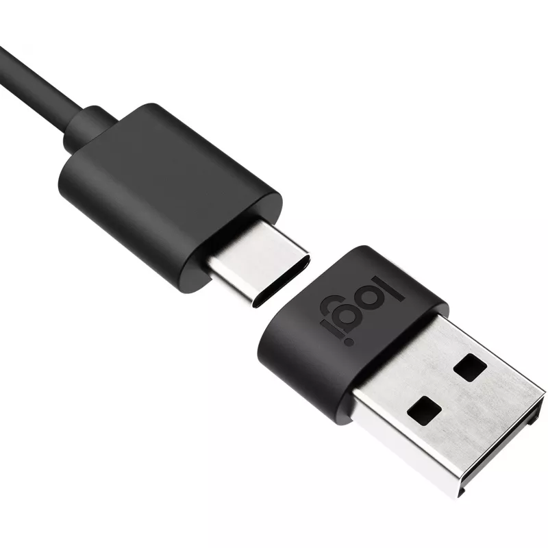 Logitech Logi Zone bedrade USB-A-adapter - USB-adapter - USB Type-A (stekker) naar USB-C (bus) - grafiet