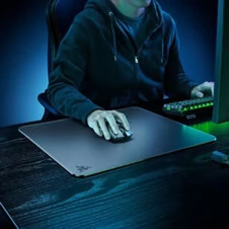 Razer Atlas Pro gaming-muismat, glasoppervlak, antislipbasis - zwart