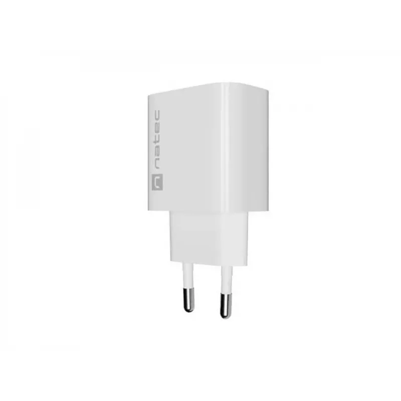 NATEC Ribera wandlader 1x USB-A + 1x USB-C 20W wit