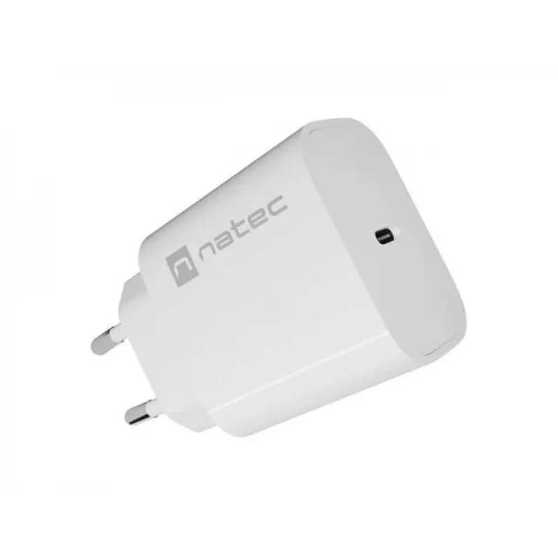 NATEC Ribera wandlader 1x USB-C 20W wit
