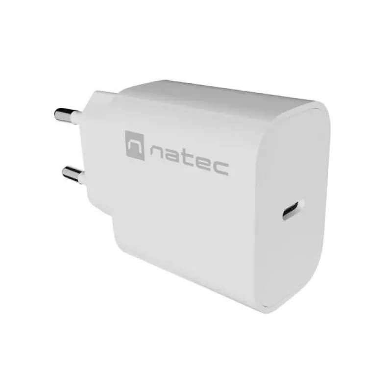 NATEC Ribera wandlader 1x USB-C 20W wit
