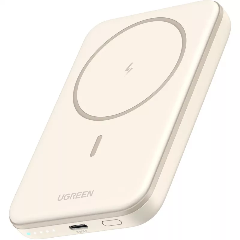 UGREEN 5000mAh Mini Powerbank Draadloos 15W met MagSafe Wit