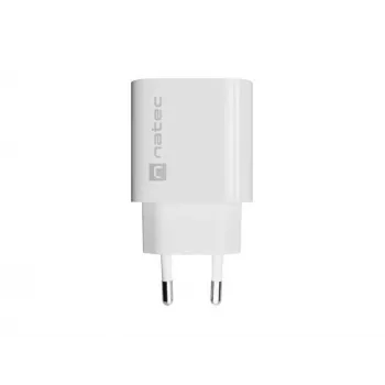 NATEC Ribera Wandlader 1x USB-A 18W Wit