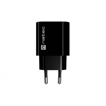 NATEC Ribera Wandlader 1x USB-A + 1x USB-C 20W Zwart