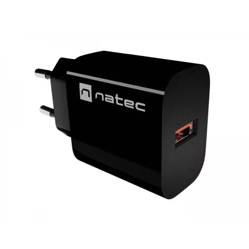 Natec Ribera USB-A Wandlader 18W Zwart