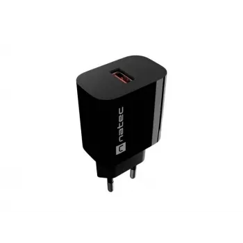 Natec Ribera USB-A Wandlader 18W Zwart