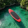 Extralink BLACK FOREST opblaasbaar SUP-board rood 320x81x15 cm Set met peddel, rugzak, pomp, leash, vin SUP-4025