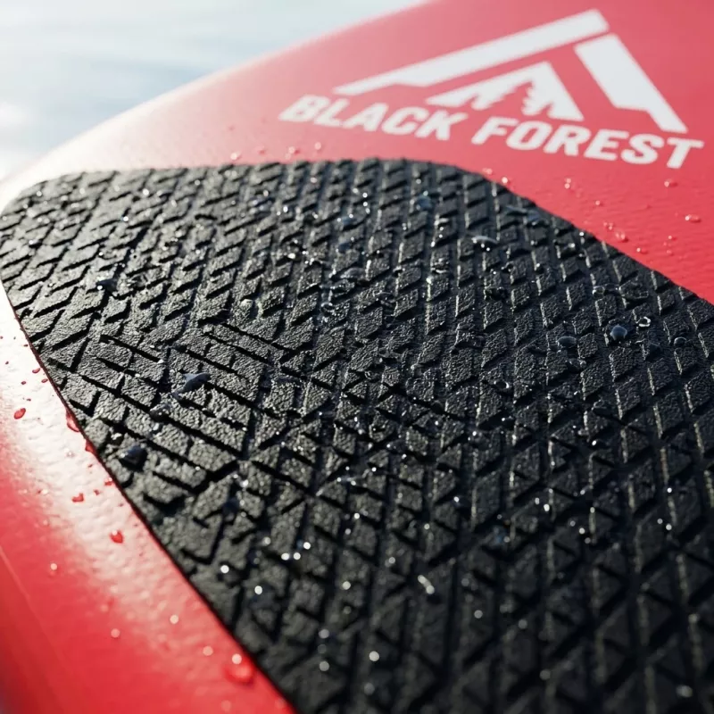 Extralink BLACK FOREST opblaasbaar SUP-board rood 320x81x15 cm Set met peddel, rugzak, pomp, leash, vin SUP-4025