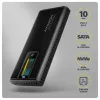 AXAGON EEM2-SD2B Externe Behuizing 10Gbps M.2 NVMe/SATA SSD met LED-indicatie, USB-C, Zwart