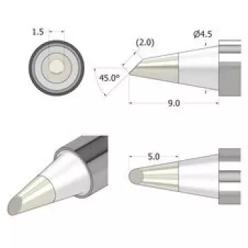 iFixit FixHub Soldeerpunt conisch-beitelförmig 1,5 mm zilver