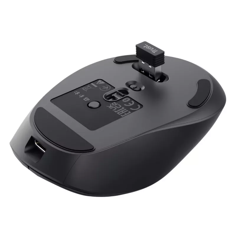 Trust Zevo Fast Recharge Multi-Wireless Muis zwart