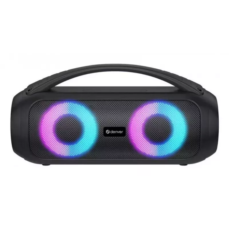 Denver BTG-618 draagbare Bluetooth-partyluidspreker 200W met LED-verlichting, zwart
