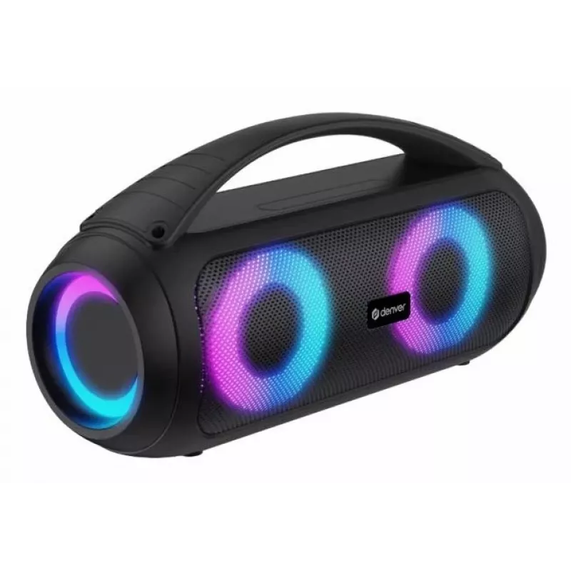 Denver BTG-618 draagbare Bluetooth-partyluidspreker 200W met LED-verlichting, zwart