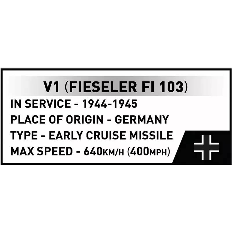 COBI Heinkel HE 111 H-22 met V1-vliegbom bouwstenen-set 927 onderdelen