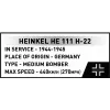 COBI Heinkel HE 111 H-22 met V1-vliegbom bouwstenen-set 927 onderdelen
