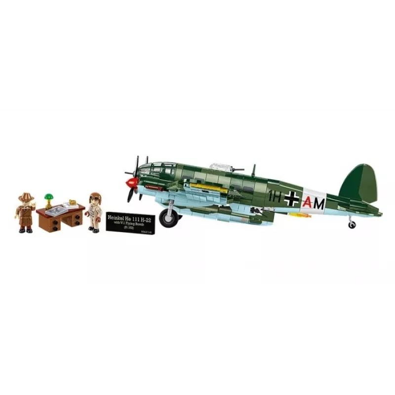 COBI Heinkel HE 111 H-22 met V1-vliegbom bouwstenen-set 927 onderdelen