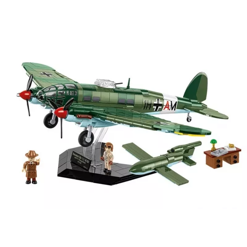 COBI Heinkel HE 111 H-22 met V1-vliegbom bouwstenen-set 927 onderdelen