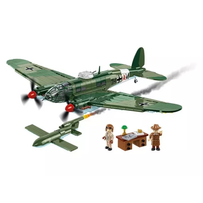 COBI Heinkel HE 111 H-22 met V1-vliegbom bouwstenen-set 927 onderdelen