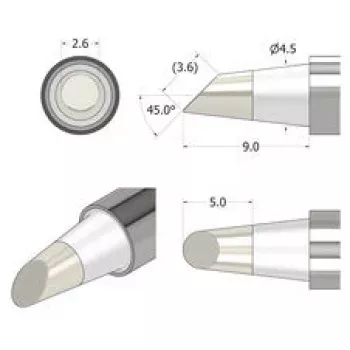 iFixit FixHub soldeerpunt conisch-beitelförmig 2,6 mm zilver