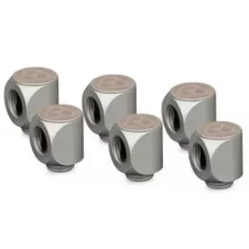 Thermal Grizzly DeltaMate rotary fitting - 90°, mat nikkel, 6-pack
