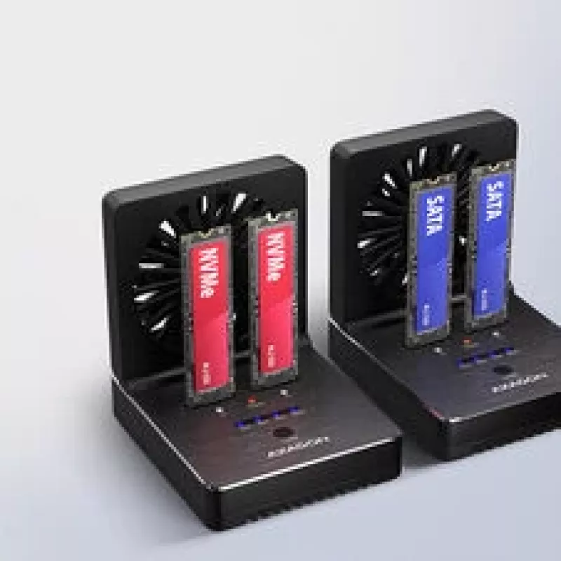 AXAGON ADSA-M2C22 dockingstation, dual-SSD-kloonfunctie, USB-C 3.2 20 Gbit/s