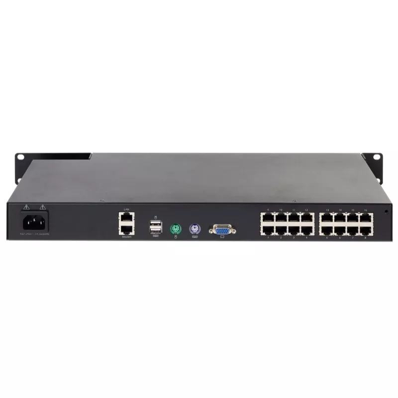 APC KVM1116R KVM-switch - 1 lokale gebruiker, 16 poorten, VGA, USB, 1U rackmontage