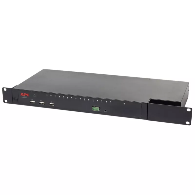 APC KVM1116R KVM-switch - 1 lokale gebruiker, 16 poorten, VGA, USB, 1U rackmontage