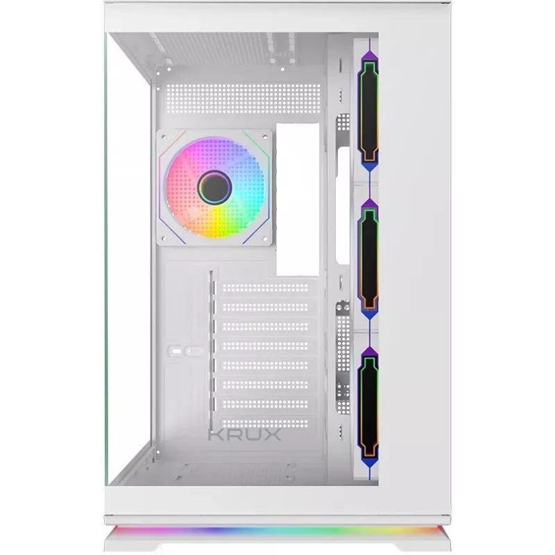 Krux Atron White Mid-Tower PC-behuizing met gehard glas