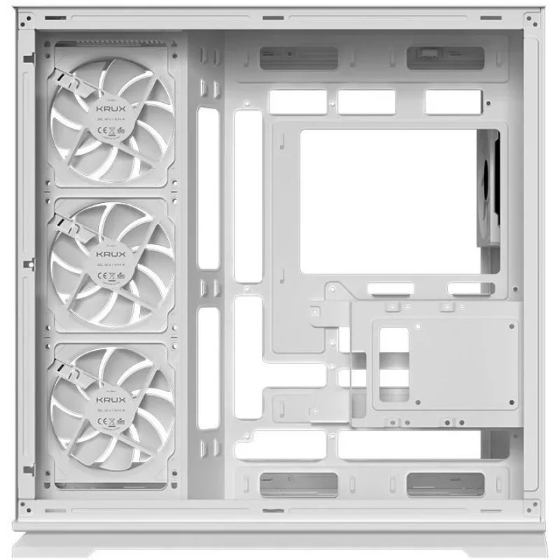 Krux Atron White Mid-Tower PC-behuizing met gehard glas