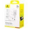 Baseus Palm 20W USB-C + USB-A wandlader, wit