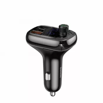 Baseus S-13 Bluetooth FM-transmitter autolader met QC 3.0/4.0 PD, handsfree, LED-indicator, zwart