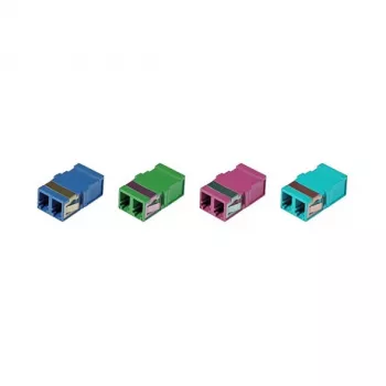 EFB Elektronik LC duplex singlemode glasvezelkoppeling, flensloos, blauw, keramische huls (53515.1)
