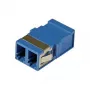 EFB Elektronik LC duplex singlemode glasvezelkoppeling, flensloos, blauw, keramische huls (53515.1)