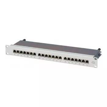 EFB Elektronik 19 inch 1U 24-poorts patchpaneel, onbestukt, grijs (RAL 7035)