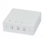Synergy 21 FTTH-wandbehuizing voor 4 SC-S of LC-D adapters, 80x80mm met kabelmanagement, DIN-rail/wand, crimp