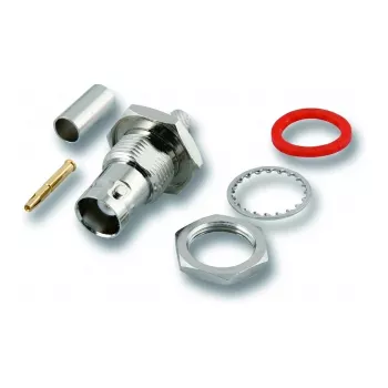 EFB-ELEKTRONIK BNC paneelmontage bus, crimp, RG58, 50 Ohm, niet-geïsoleerde massa (52514.1)