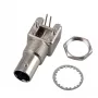 EFB-Elektronik BNC bus, inbouwbus, PCB-montage, 50 Ohm, volledig metaal, haakse coaxiale connector (52594.1)